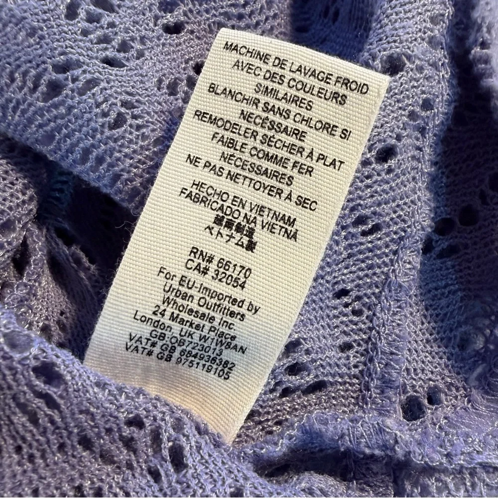 Free People ‘Not Cold In This Top’ Lace Long-Sleeve Top in Lavender Purple Small